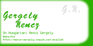 gergely mencz business card